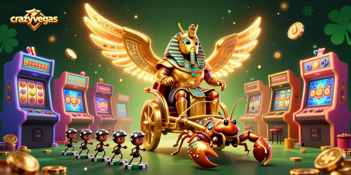 Experience the thrill of crazyvegas with colorful 3D casino elements and compelling characters.