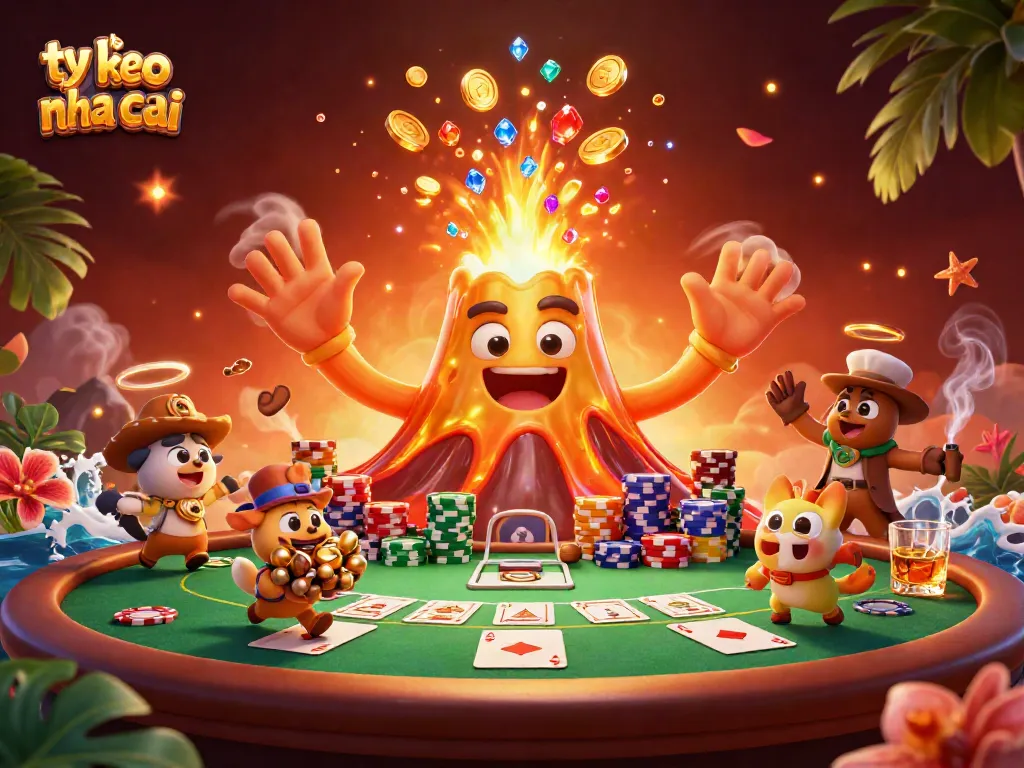 Engage with ty le keo nha cai through a dynamic scene of gaming excitement and treasure.